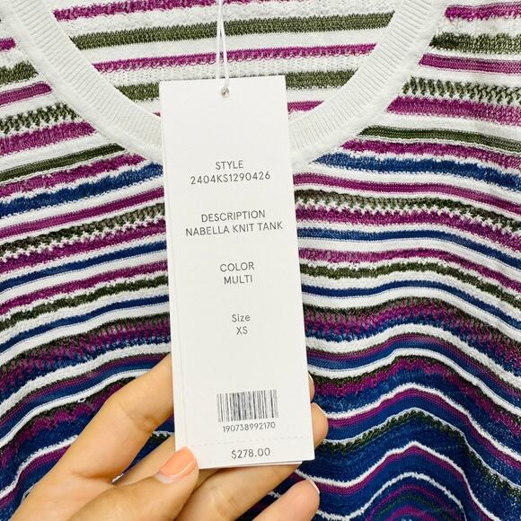 Veronica Beard Varia Striped Knit‎ Cardigan and Nabella Tank Set Size XS - Picture 15 of 16